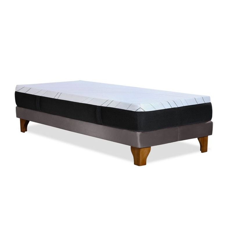 CAMA ZEN TOP SPRING  SOFT TELA GRIS 1 1/2PZA-2