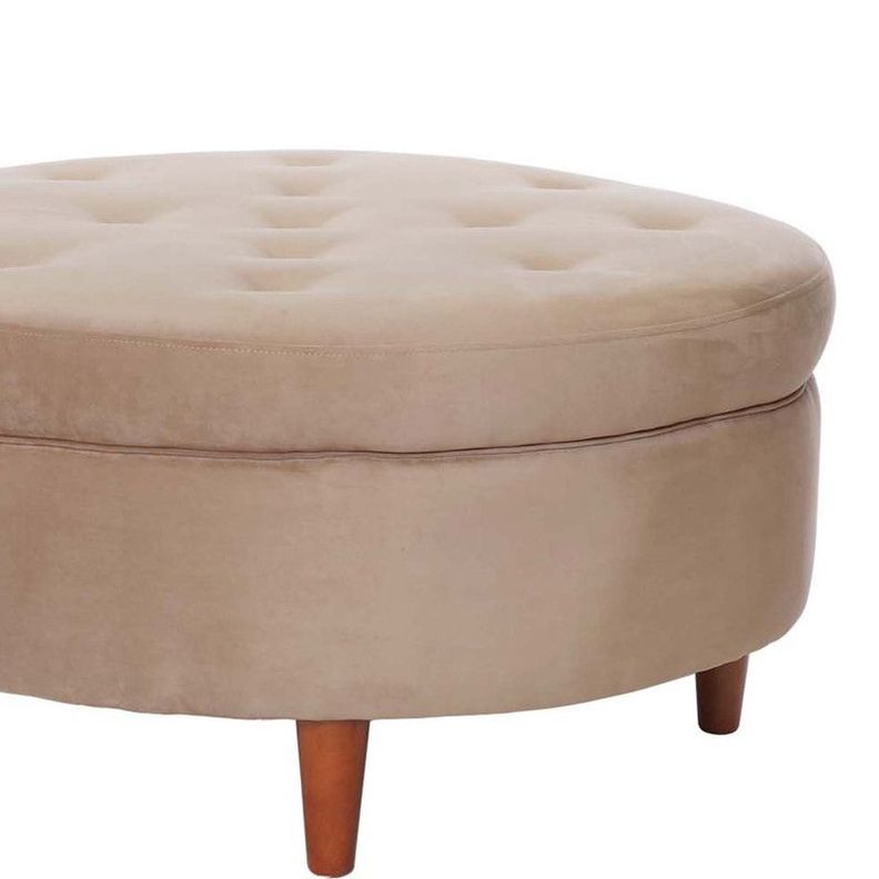 Pouf Paris Tela Velvet Beige-1