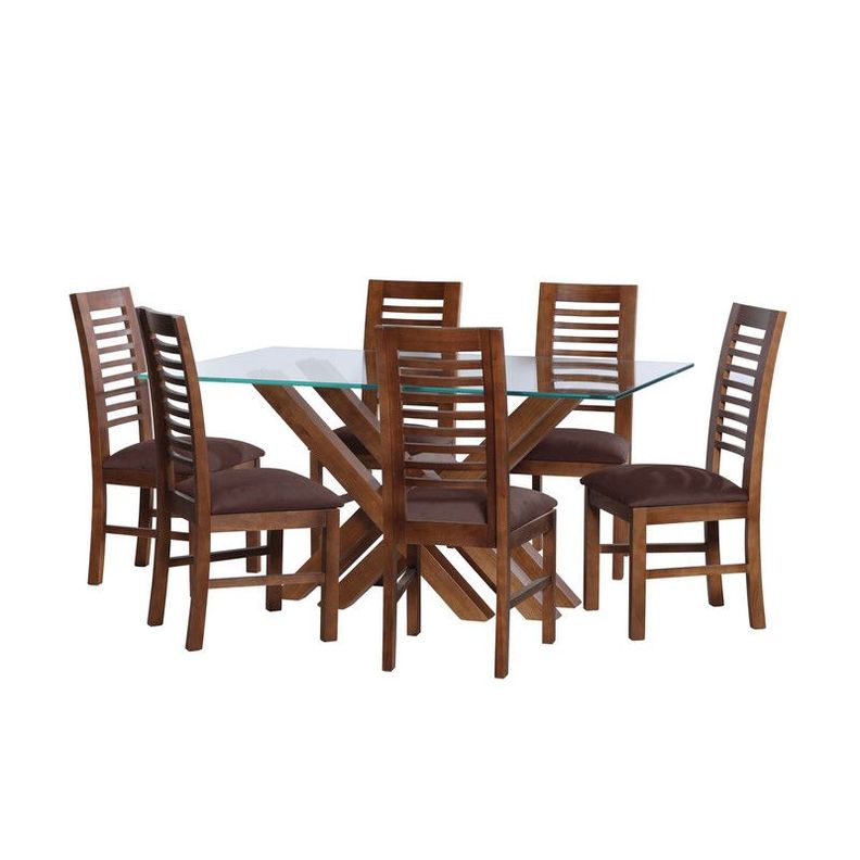Juego De Comedor Merida 6 Sillas Salamanca Tela Velvet Chocolate-0