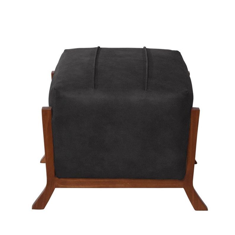 Pouf Marsella  Cuero Kentucky Negro-1