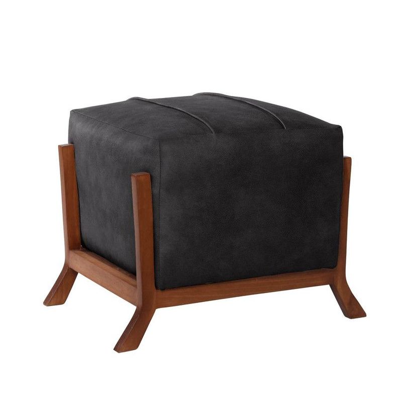 Pouf Marsella  Cuero Kentucky Negro-0