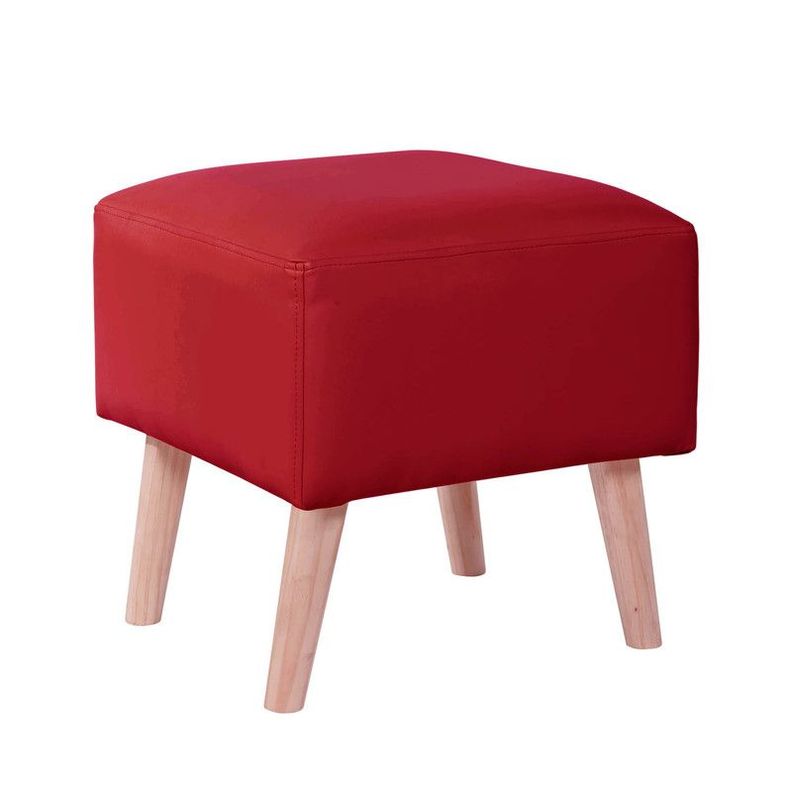 Pouf Burdeos Pu Rojo-0