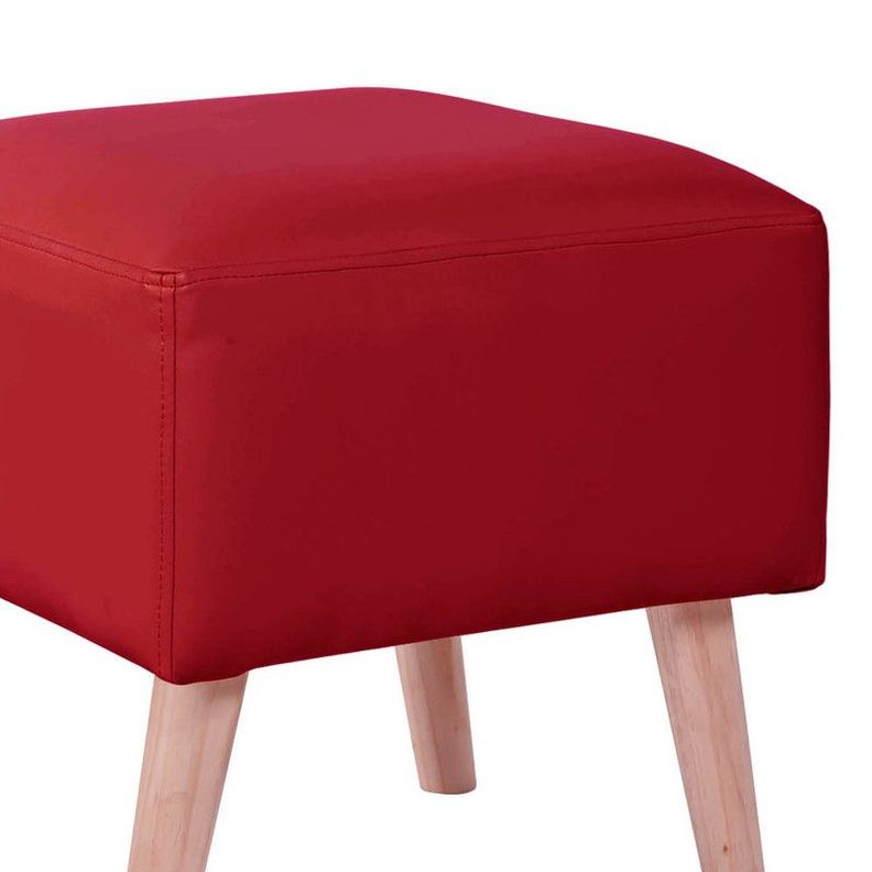 Pouf Burdeos Pu Rojo-1