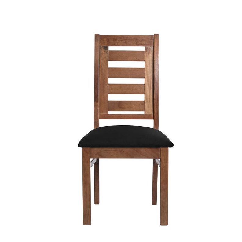 Juego De Comedor Sevilla 2 Sillas Murcia + 2 Bancas Tela Velvet Negro-3