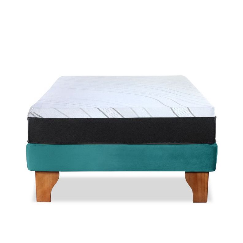 Cama Europea Zen Pro 1.5 Pza Tela Velvet Turquesa-2