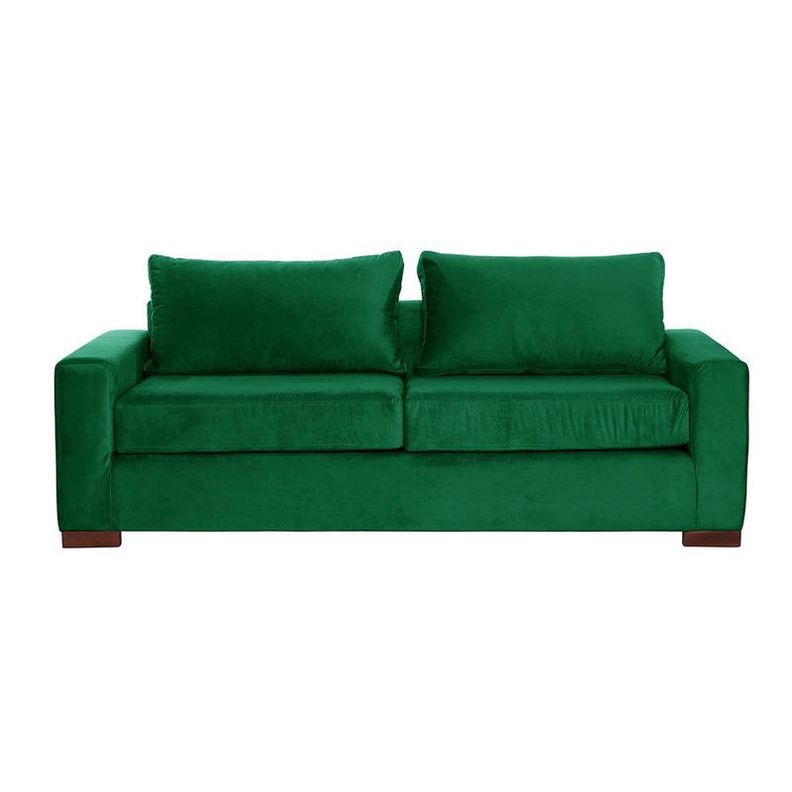 Sofa Cama Livorno 2Pl Tela Velvet Verde-1