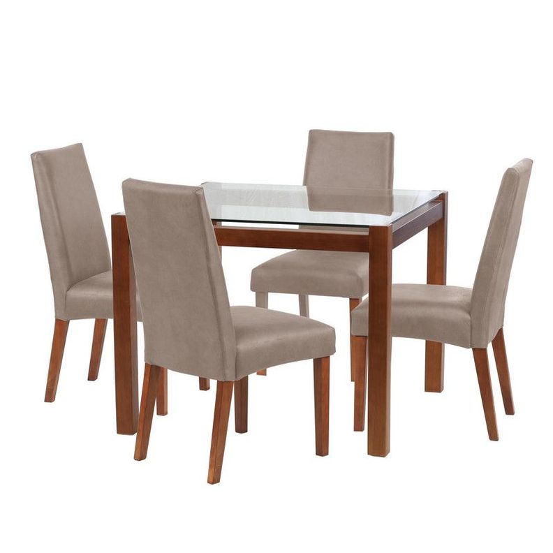 Juego De Comedor Barcelona 1000X1000 S/Cadiz Cuero Gris-0