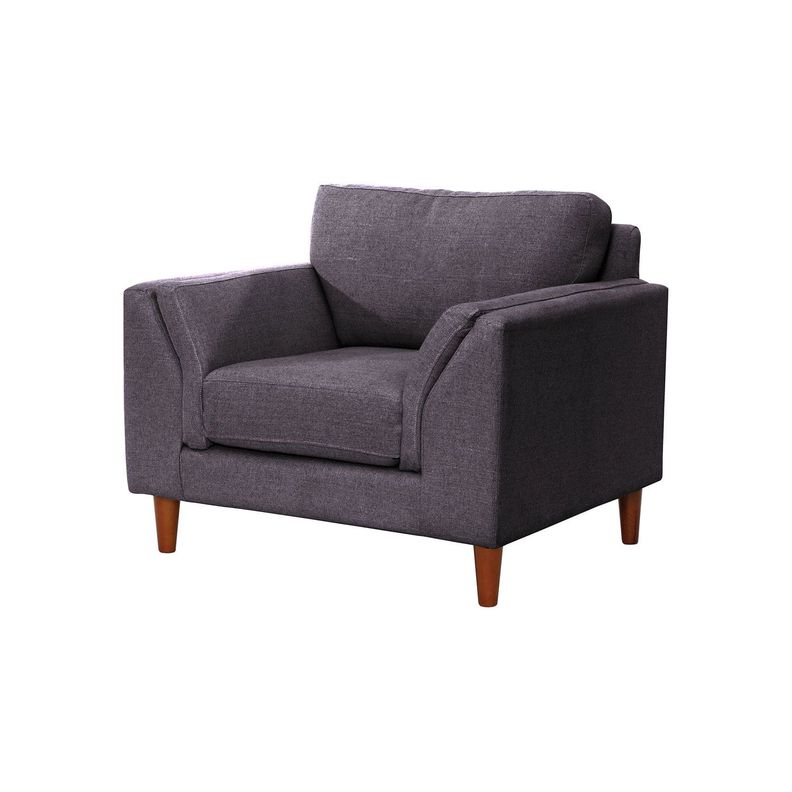 Sofa Milan 1C Con Resortes Pocket Lino Gris Oscuro-1