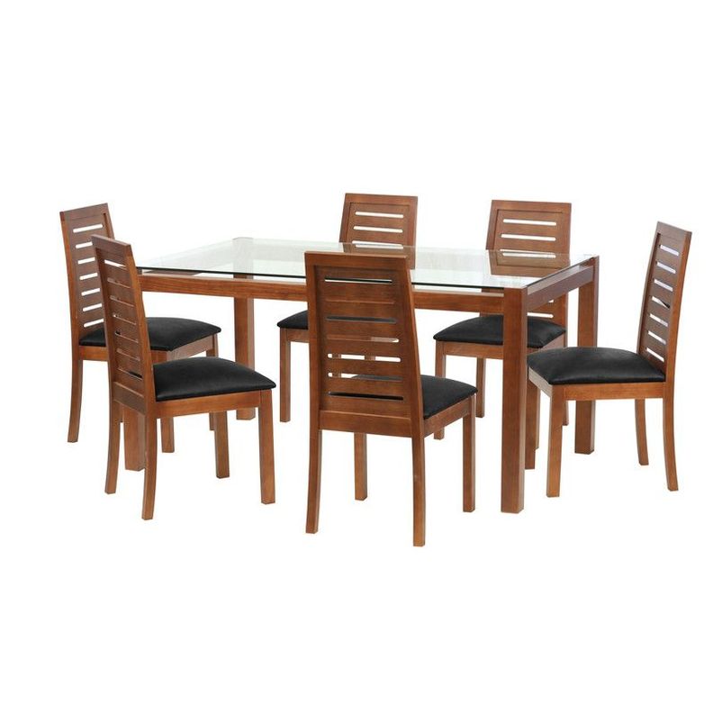 Juego De Comedor Barcelona 1600X1000 S/Tenerife Cuero Negro-0