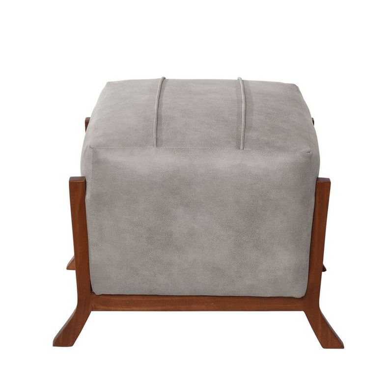 Pouf Marsella  Cuero Kentucky Gris-1