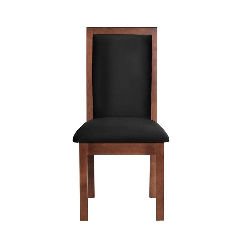 Juego De Comedor Sevilla 2 Sillas Girona + 2 Bancas Tela Velvet Negro-3