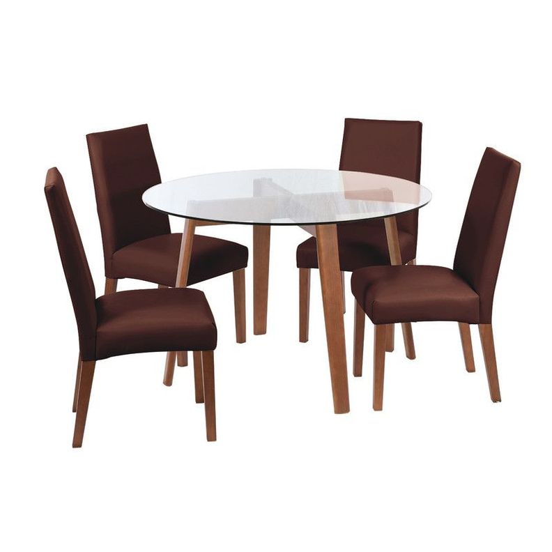 Juego De Comedor Valencia S/Cadiz Pu Chocolate-0
