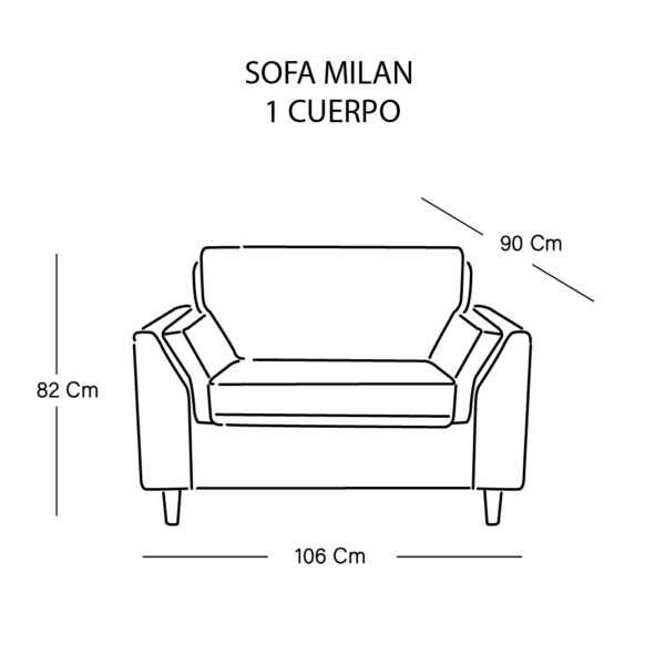 Sofa Milan 1C Con Resortes Pocket Lino Natural-4