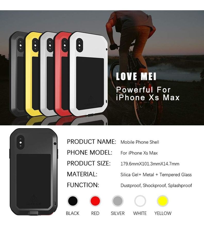 Carcasa Blindada Armadura Love Mei Para iPhone XS Max-1