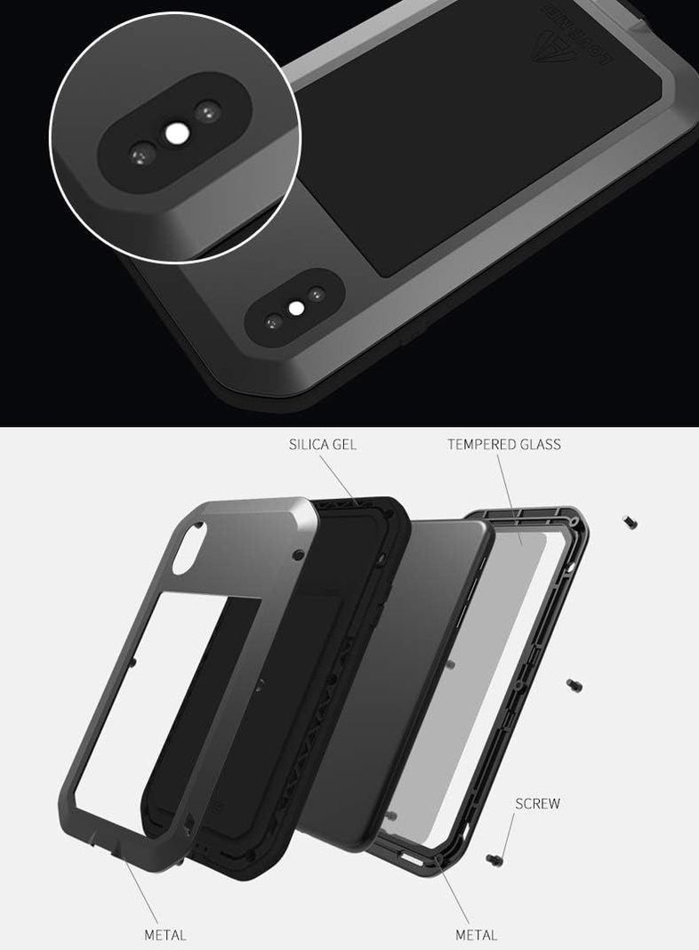 Carcasa Blindada Armadura Love Mei Para iPhone XS Max-2