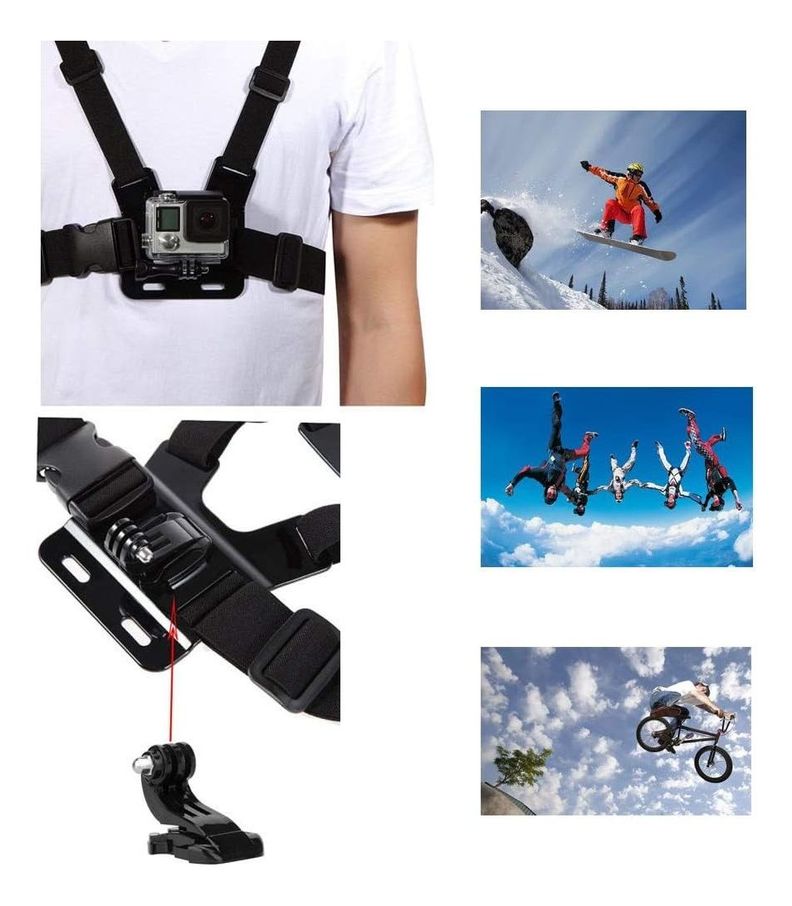 Arnes De Pecho Pechera Para Gopro 12 11 10 9 8 7 Resistente-7