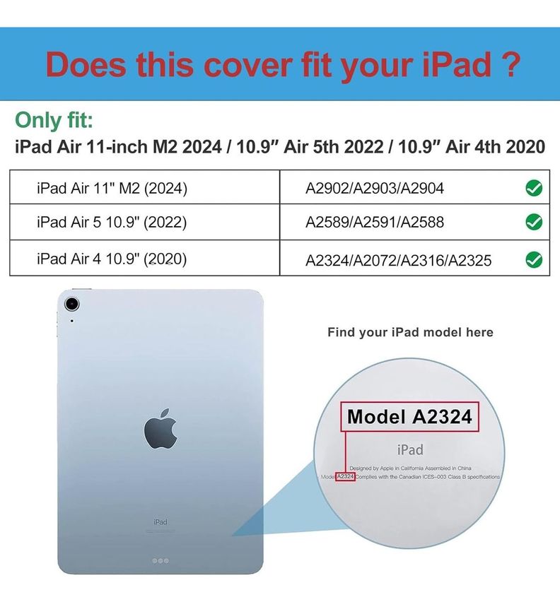 Carcasa Smart Cover Nillkin Cuero Para iPad Air 6ta Gen. 11'-1