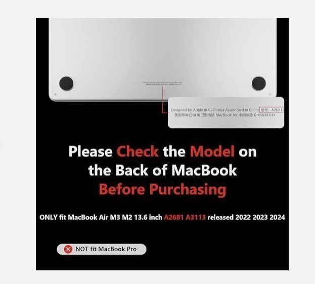 Carcasa Antigolpes + Cubreteclad Para Macbook Air 13,6 A3113-2