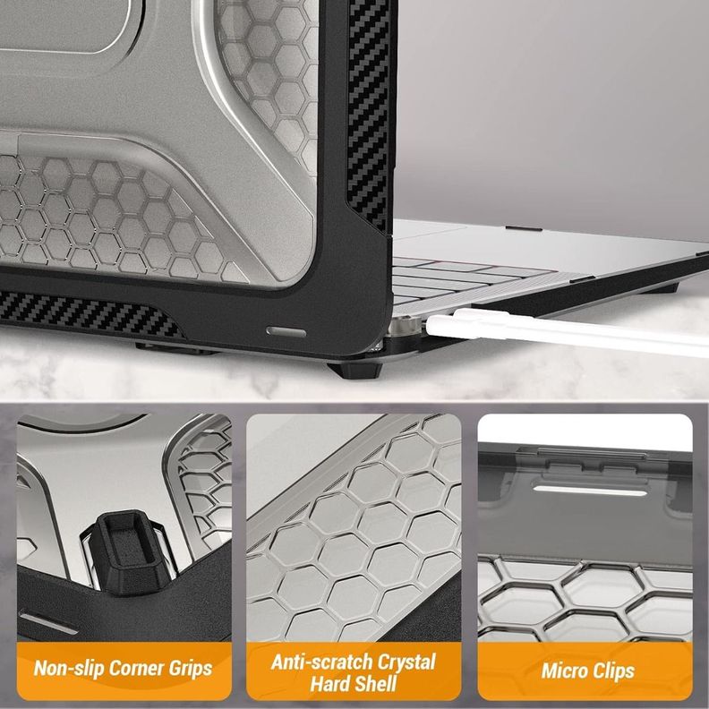 Carcasa Antigolpes + Cubreteclad Para Macbook Air 13,6 A3113-7