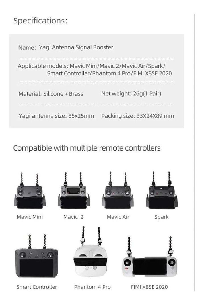 Antenas Señal Yagi Para Drone Mavic Air, Mini, Spark Mavic-5