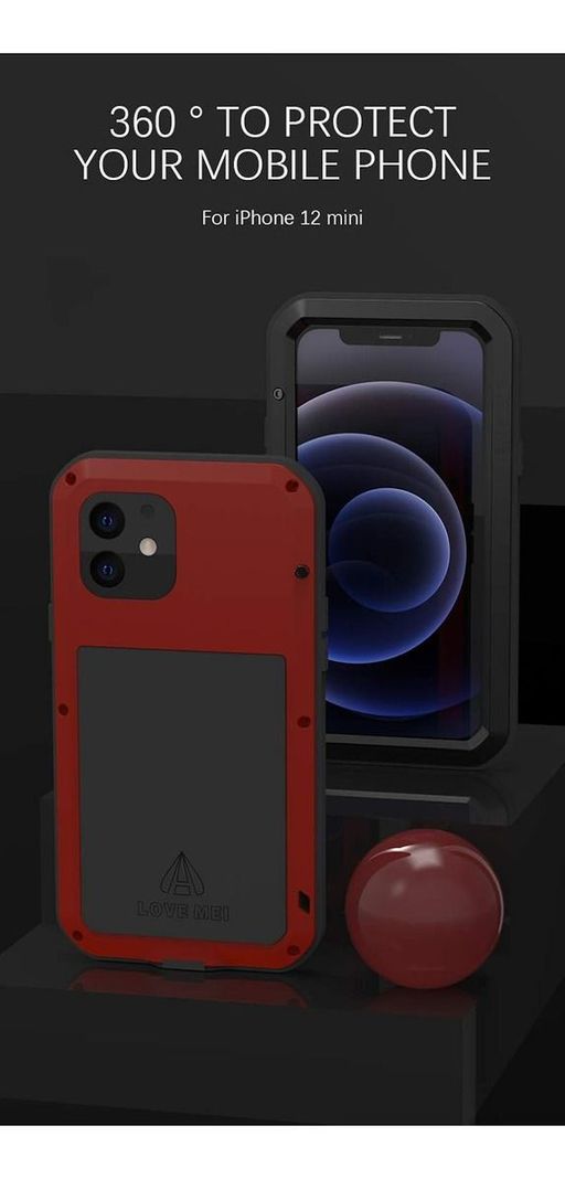 Carcasa Blindada Armadura Love Mei Para iPhone 12 Mini-5