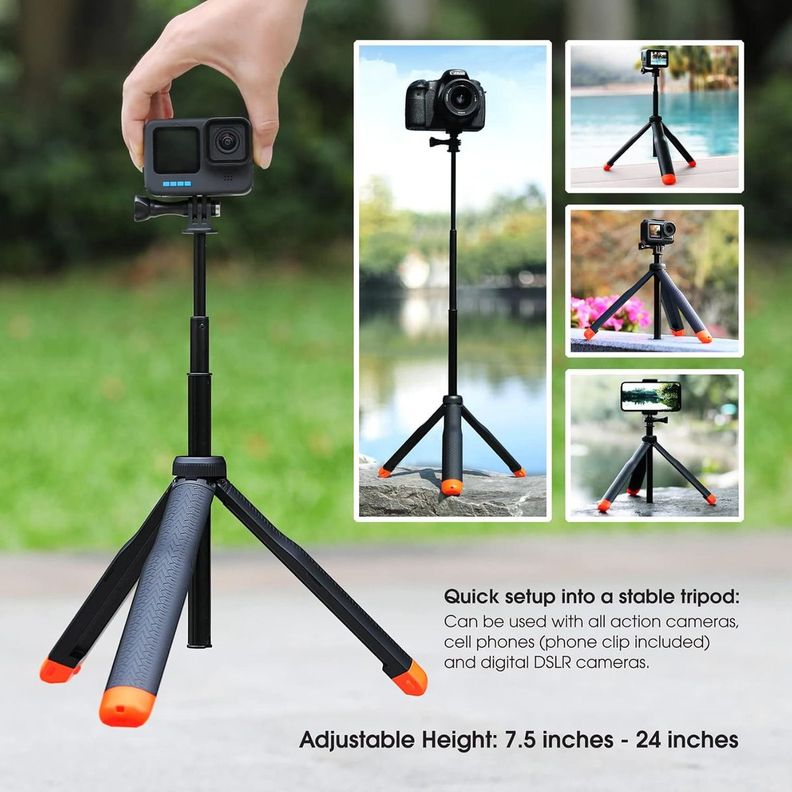 Baston Selfie Flotante Con Tripode Para Gopro Hero 13 12 11-1