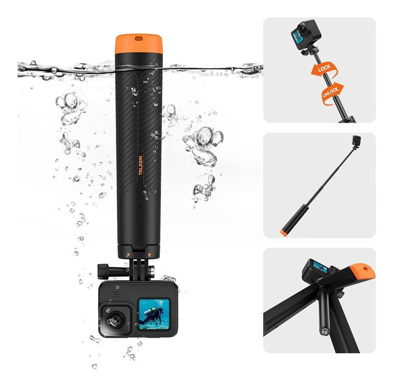 Baston Selfie Flotante Con Tripode Para Gopro Hero 13 12 11-3