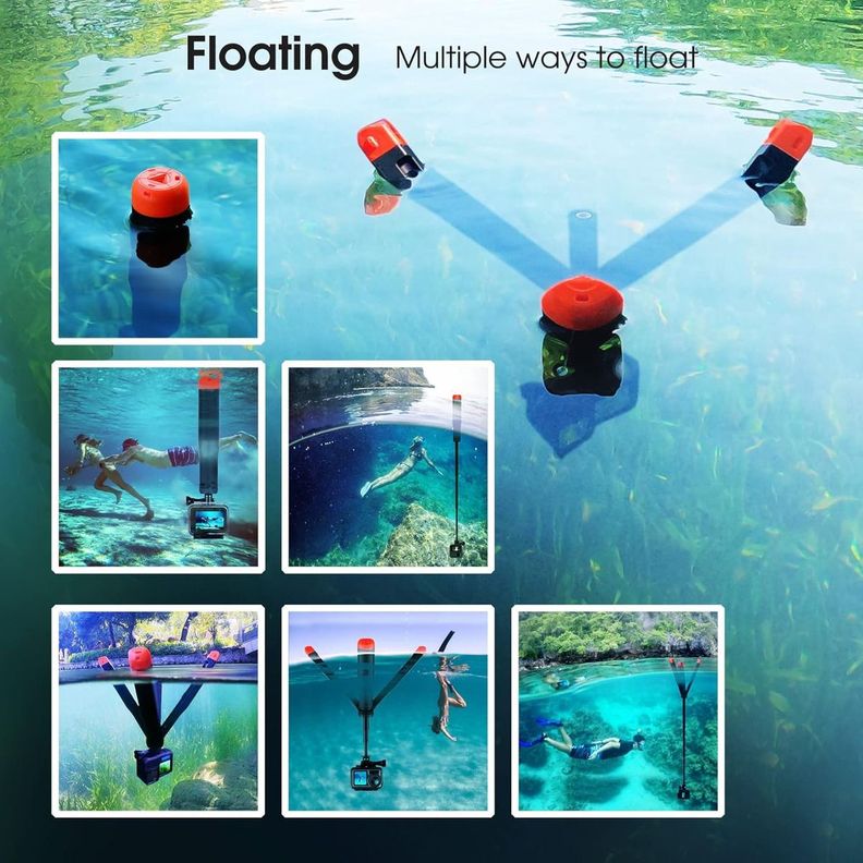 Baston Selfie Flotante Con Tripode Para Gopro Hero 13 12 11-5
