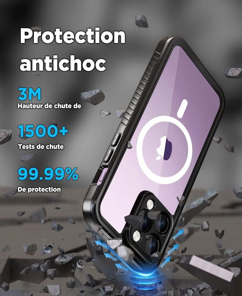 Carcasa 360 Sumergible Agua Outdoor Para iPhone 14 Pro Max-4