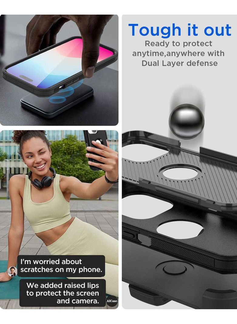 Carcasa Reforzada Antigolpes 360 Para iPhone 15 Normal-7