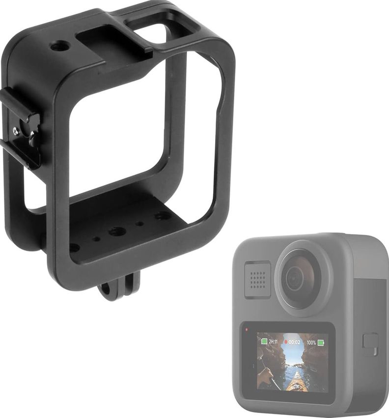 Carcasa Protectora Con Zapata Aluminio Para Gopro Max-0