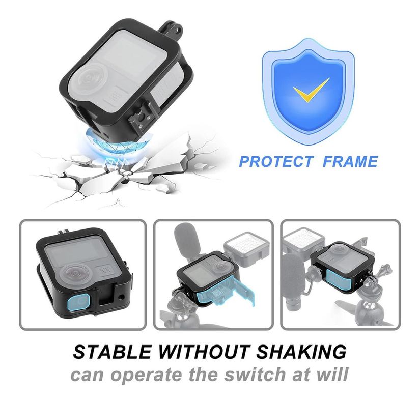 Carcasa Protectora Con Zapata Aluminio Para Gopro Max-5