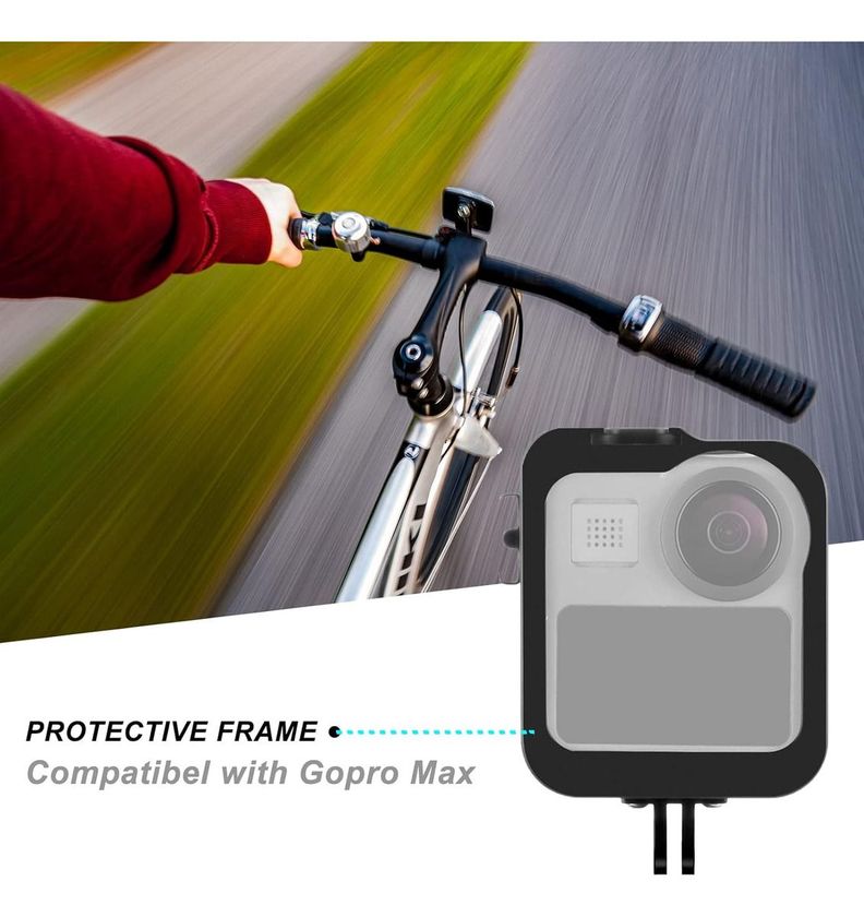 Carcasa Protectora Con Zapata Aluminio Para Gopro Max-6