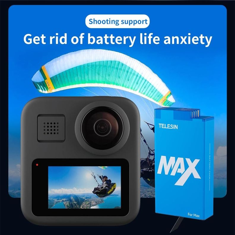 Batería Para Gopro Max (1600mah) Telesin Nueva-6