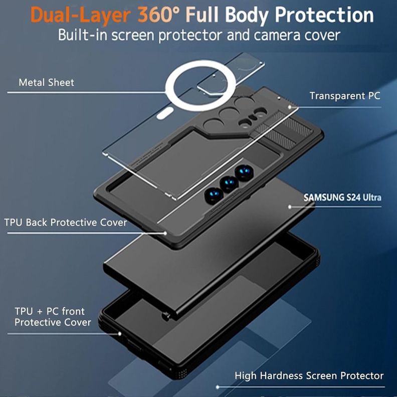 Carcasa Blindada Sumergible Para Samsung S24 Ultra Outdoor-2