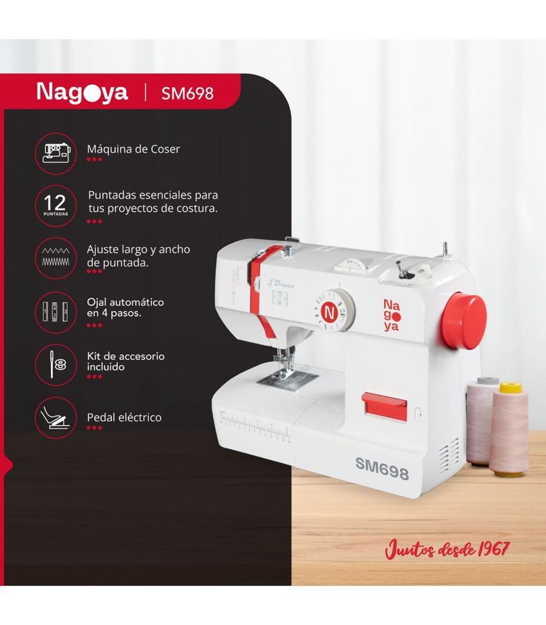 Maquina de Coser 12 Puntadas Nagoya SM 698-1