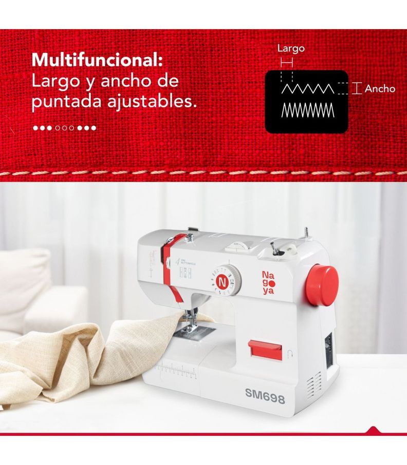 Maquina de Coser 12 Puntadas Nagoya SM 698-6
