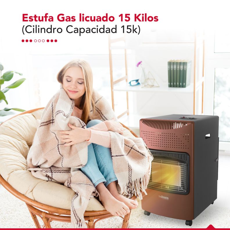 Estufa Gas 15L Thor GL 15K Gold Rose-2