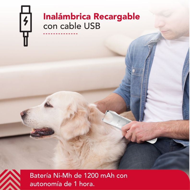 Cortapelo Cuerpo Completo Thor Cordless Usb Pet Trimmer 4En1-6