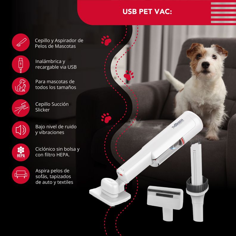 Cepillo & Aspiradora Thor Cordless Usb Pet Vac-1