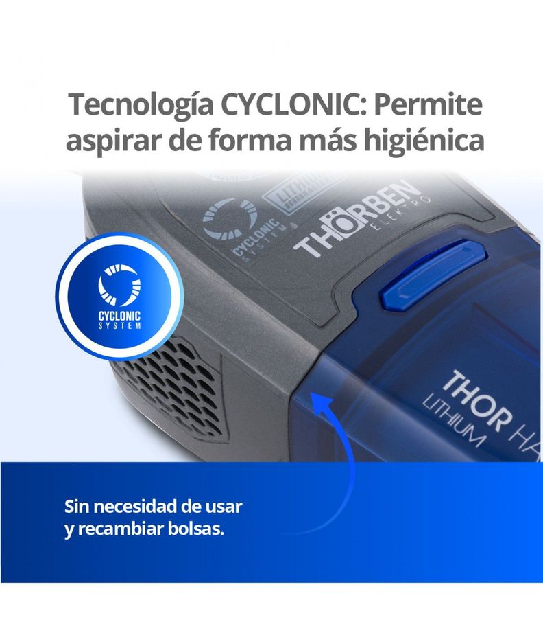 Aspiradora manual inalambrica Thor Handy Lithium 12.8V-2