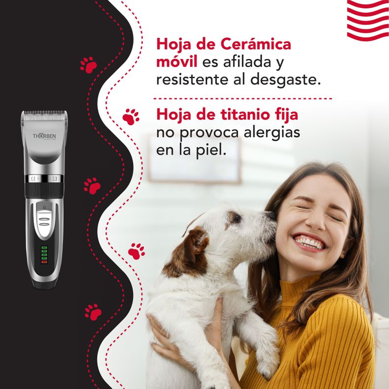 Máquina Corta Pelo Thor Cordless Usb Pet Clipper-2
