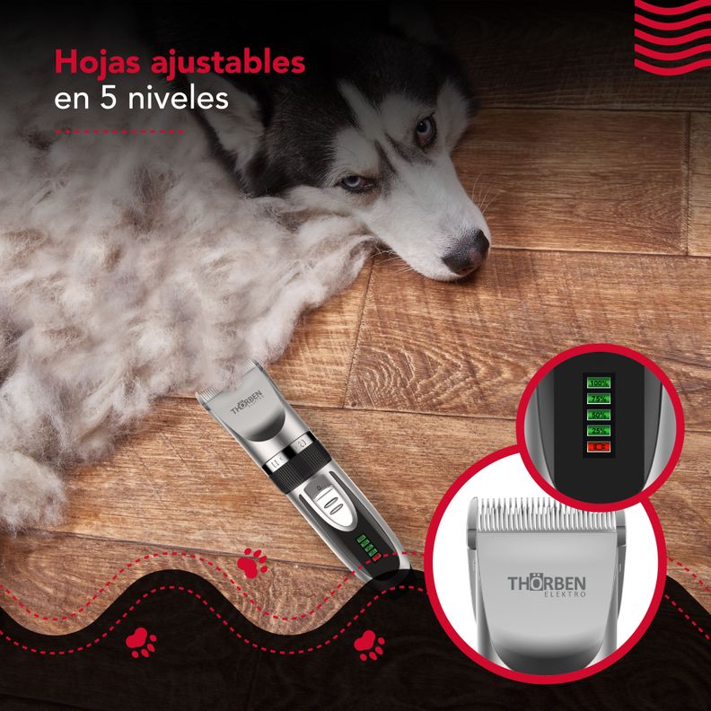 Máquina Corta Pelo Thor Cordless Usb Pet Clipper-7