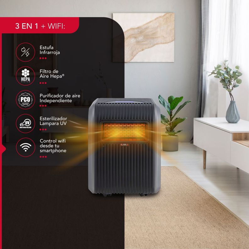 Estufa Infrarroja 3 en 1 Thor 1500 Wifi-1