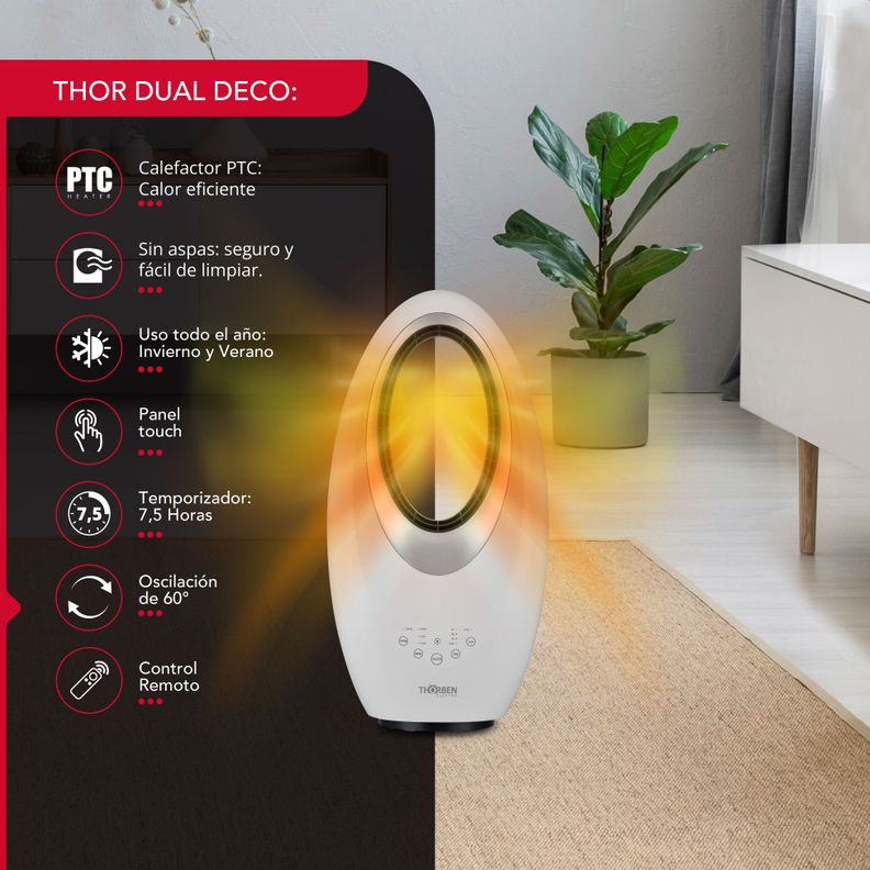 Ventilador & Calefactor Sin Aspas Thor Dual Deco-1