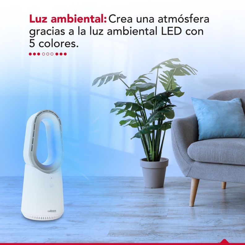 Ventilador Mesa Sin Aspas USB Thor Bladeless LedFan-4