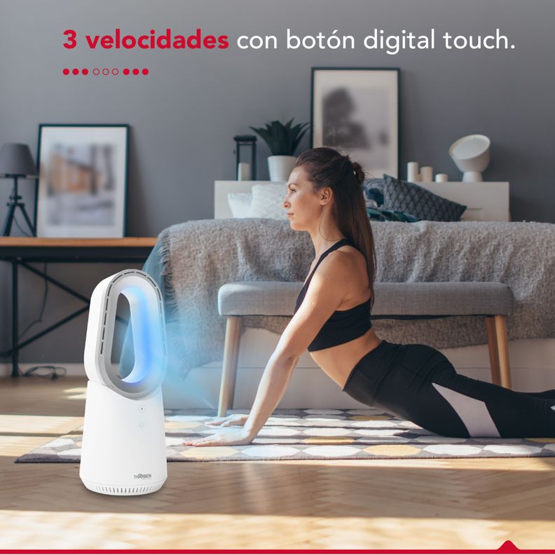 Ventilador Mesa Sin Aspas USB Thor Bladeless LedFan-5