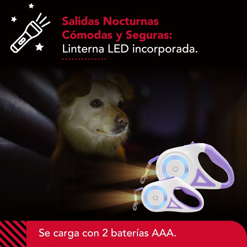 Correa Luminosa Thor Light Leash S-3