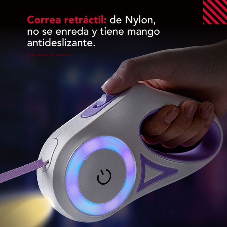 Correa Luminosa Thor Light Leash S-6