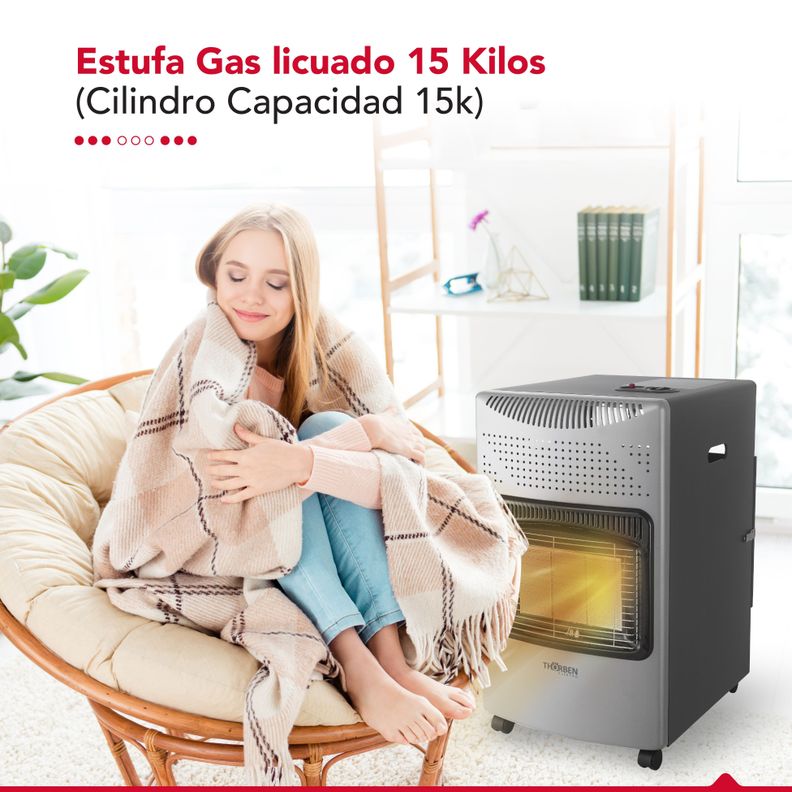 Estufa Gas 15L Thor GL 15K Plateada-6